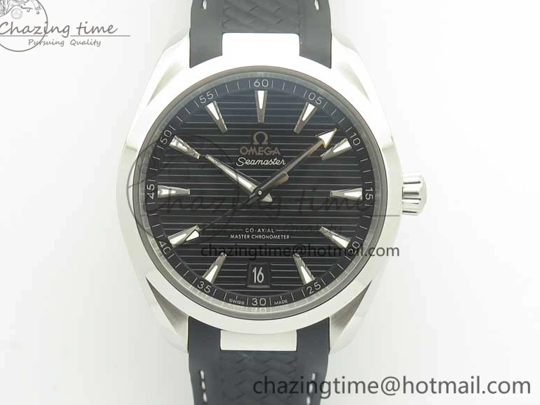 0312 Aqua Terra 150M Master Chronometers VSF 1:1 Best Edition Black Dial SS Hand on Black Rubber Strap A8900 Super Clone Unisex 8005